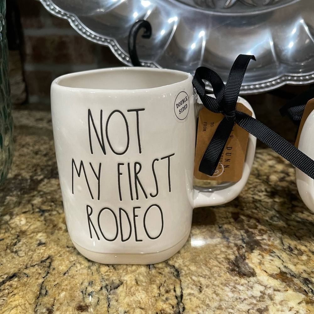 Rae Dunn NOT MY FIRST RODEO 3D Horse design 19.5oz mug - Brand new! - Picture 3 of 5